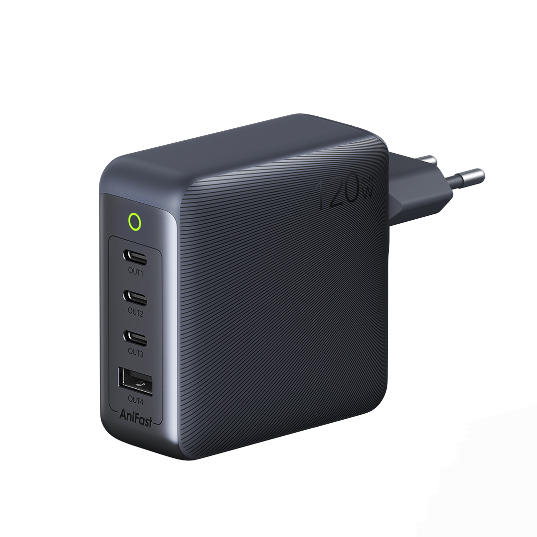 HyperGaN C120F 120W GaN 4-Ports  Charger